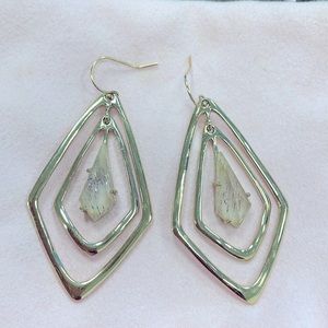 Alexis Bittar gold drop rutliated quartz earrings